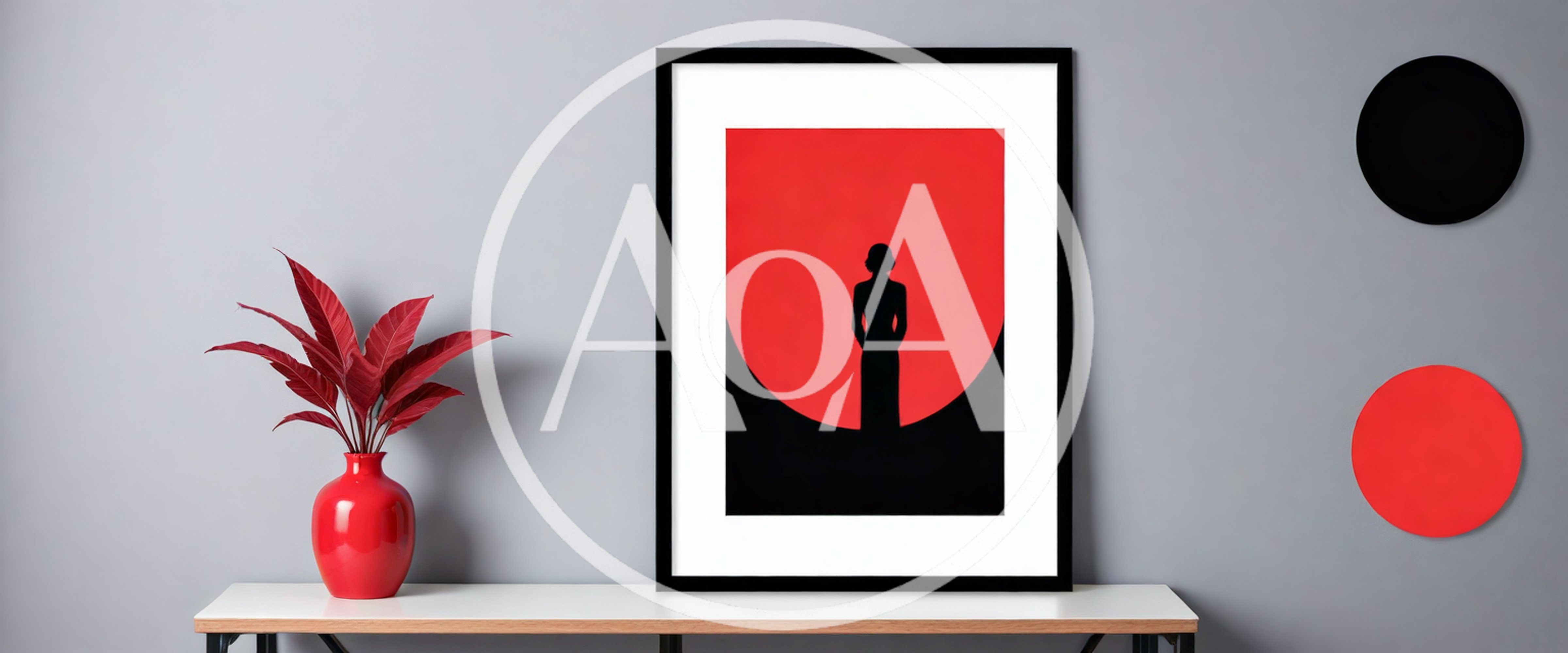 Minimalist Art Print Featuring A Silhouette On A Table