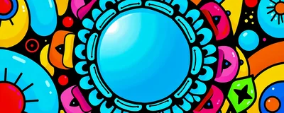 Abstract Colorful Mandala Pattern Digital Illustration