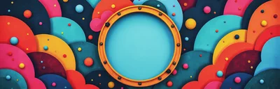 Abstract Colorful Layered Paper Cutout Background