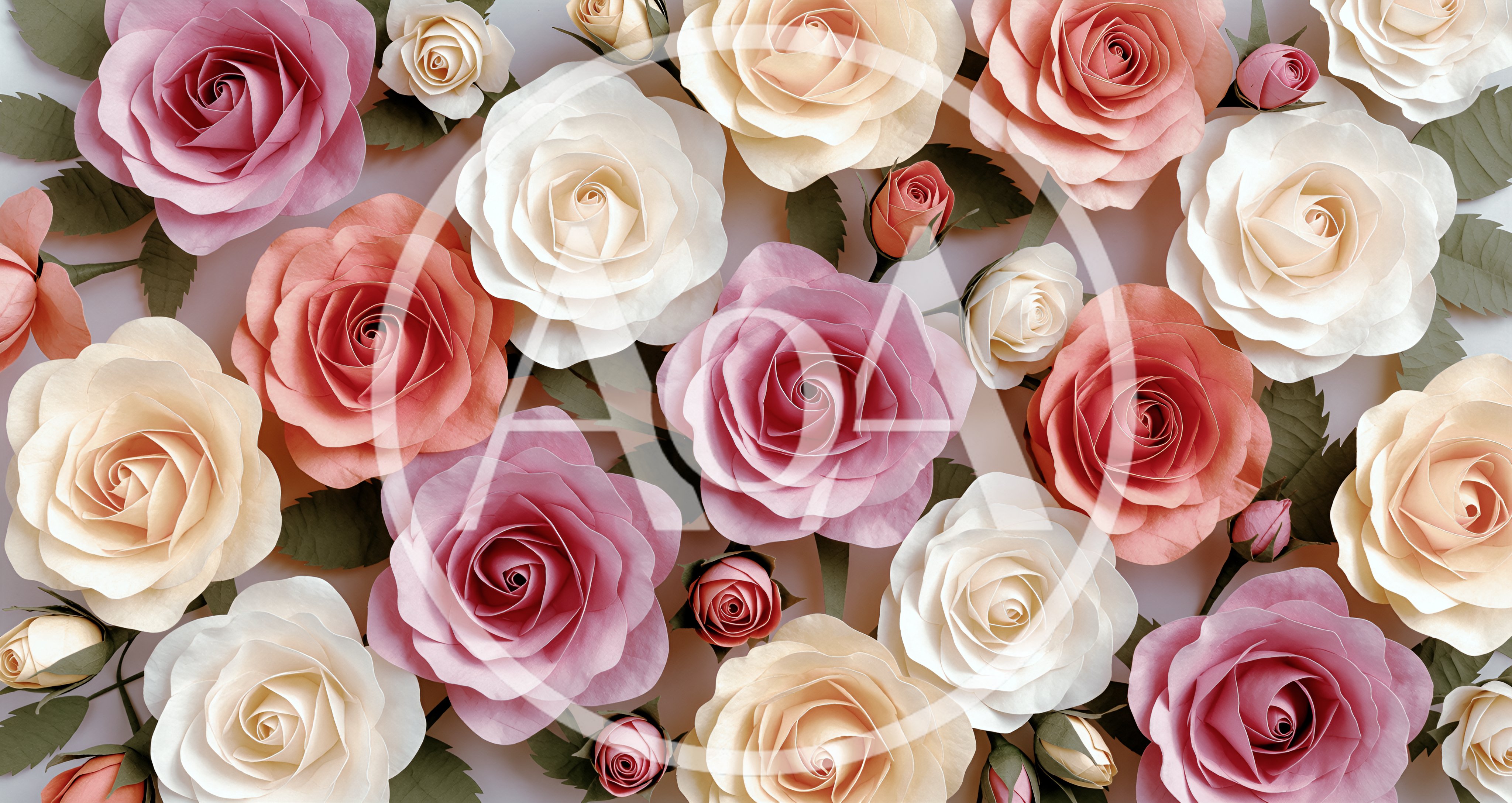 Handmade Paper Roses In Pastel Colors