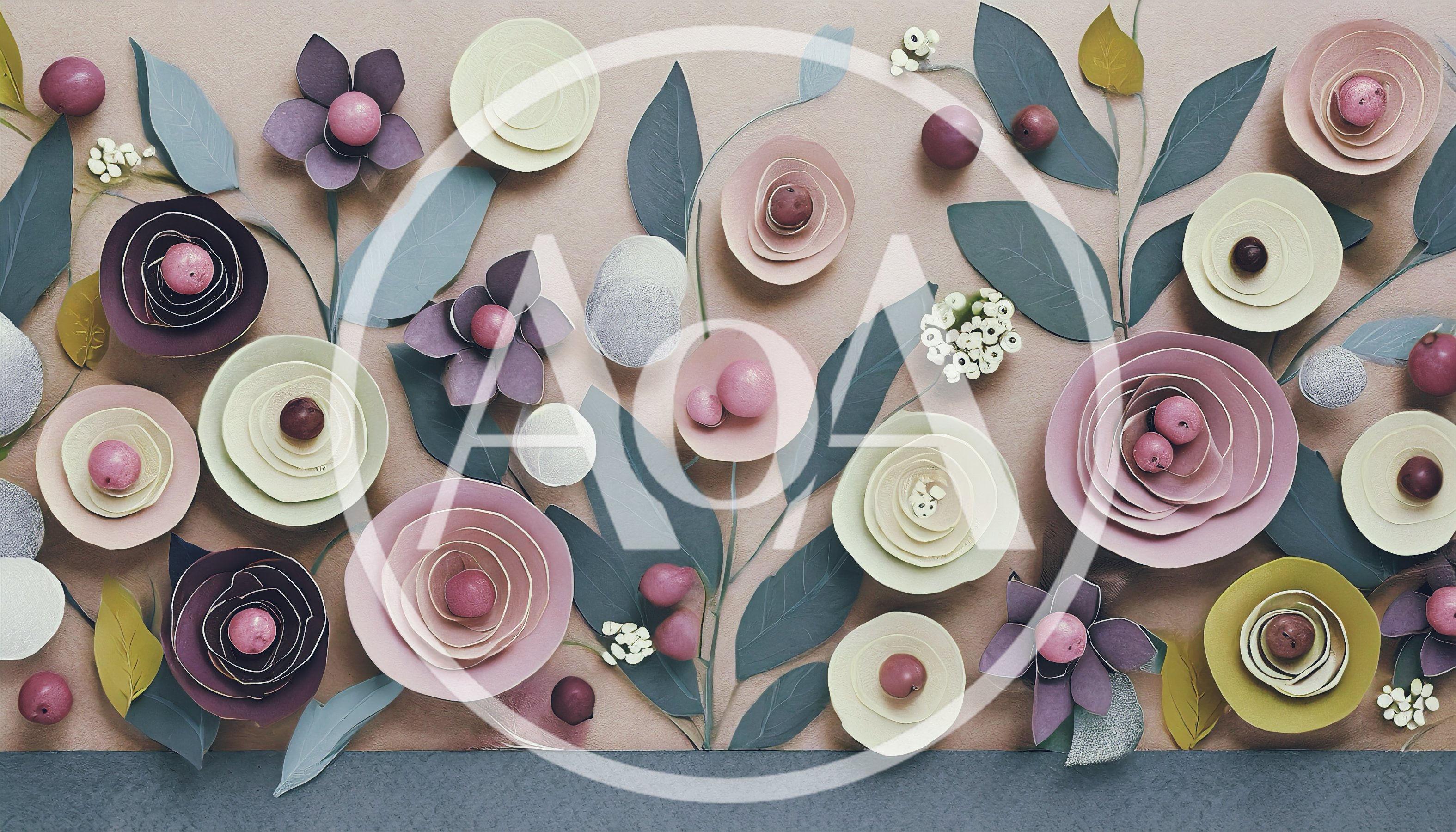 Paper Craft Floral Arrangement With Pastel Tones