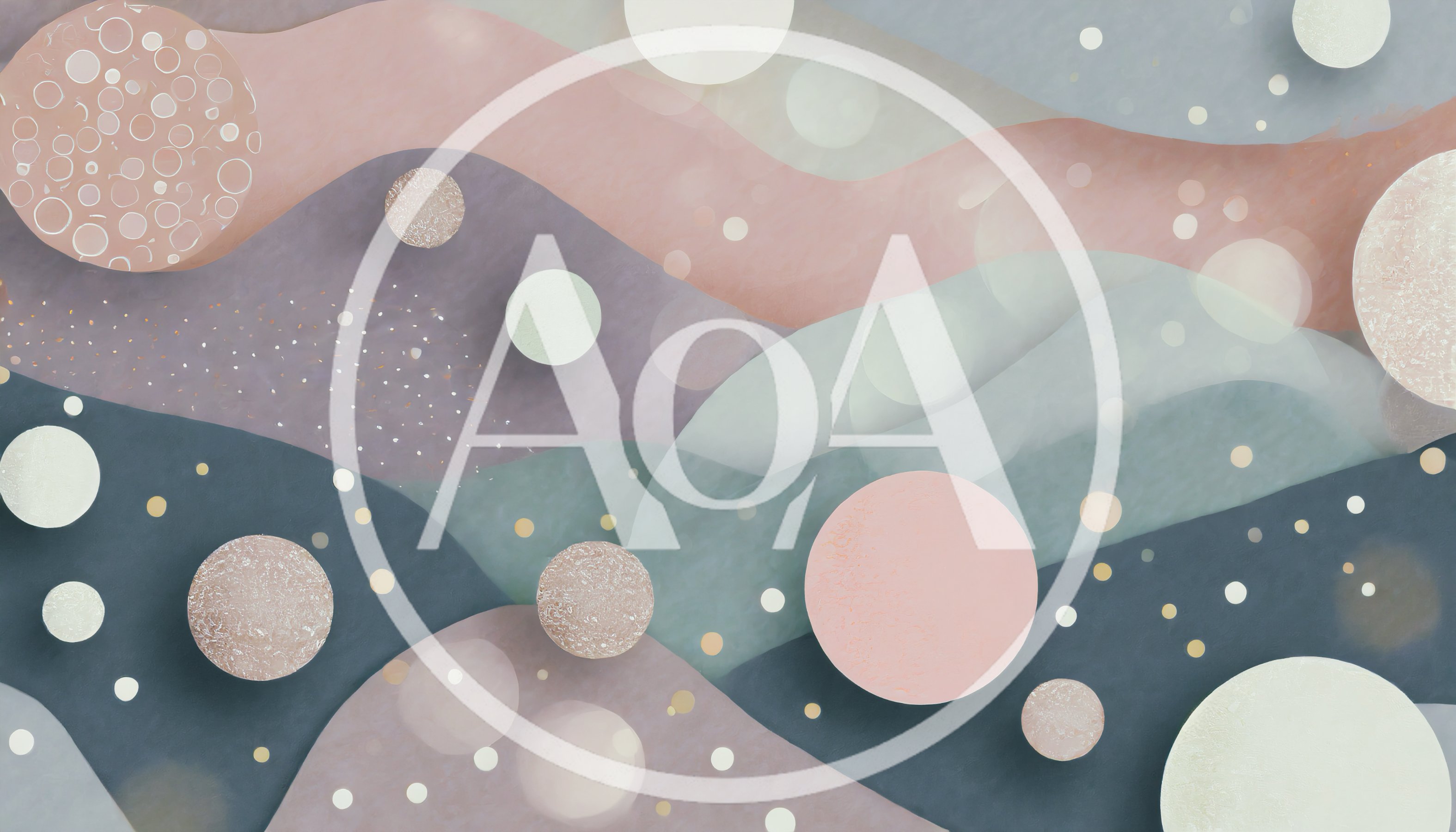 Abstract Background With Soft Pastel Waves And Circles