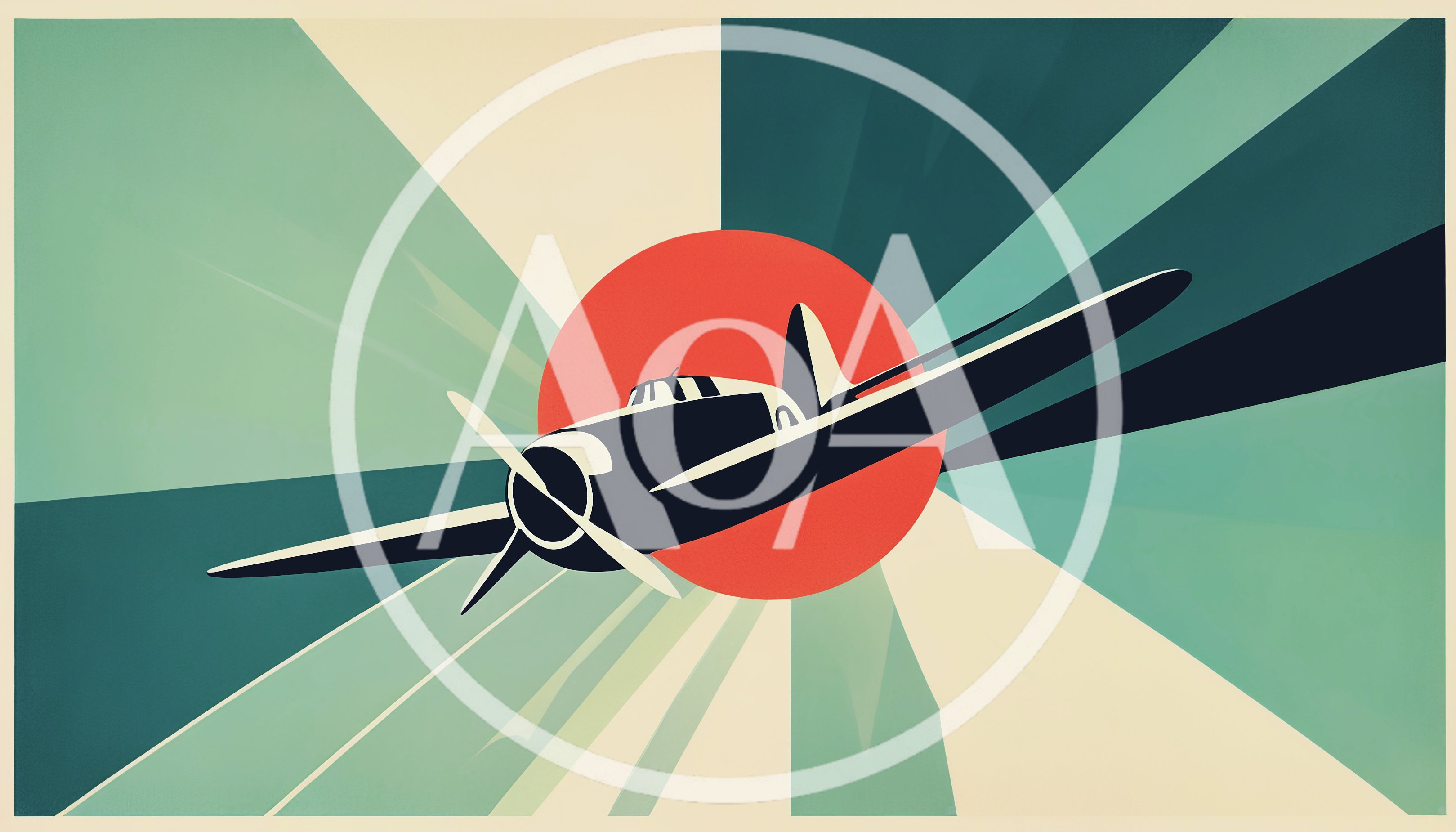 Vintage Style Illustration Of A Propeller Airplane