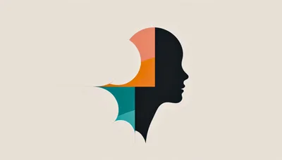 Minimalist Abstract Human Profile Silhouette Illustration