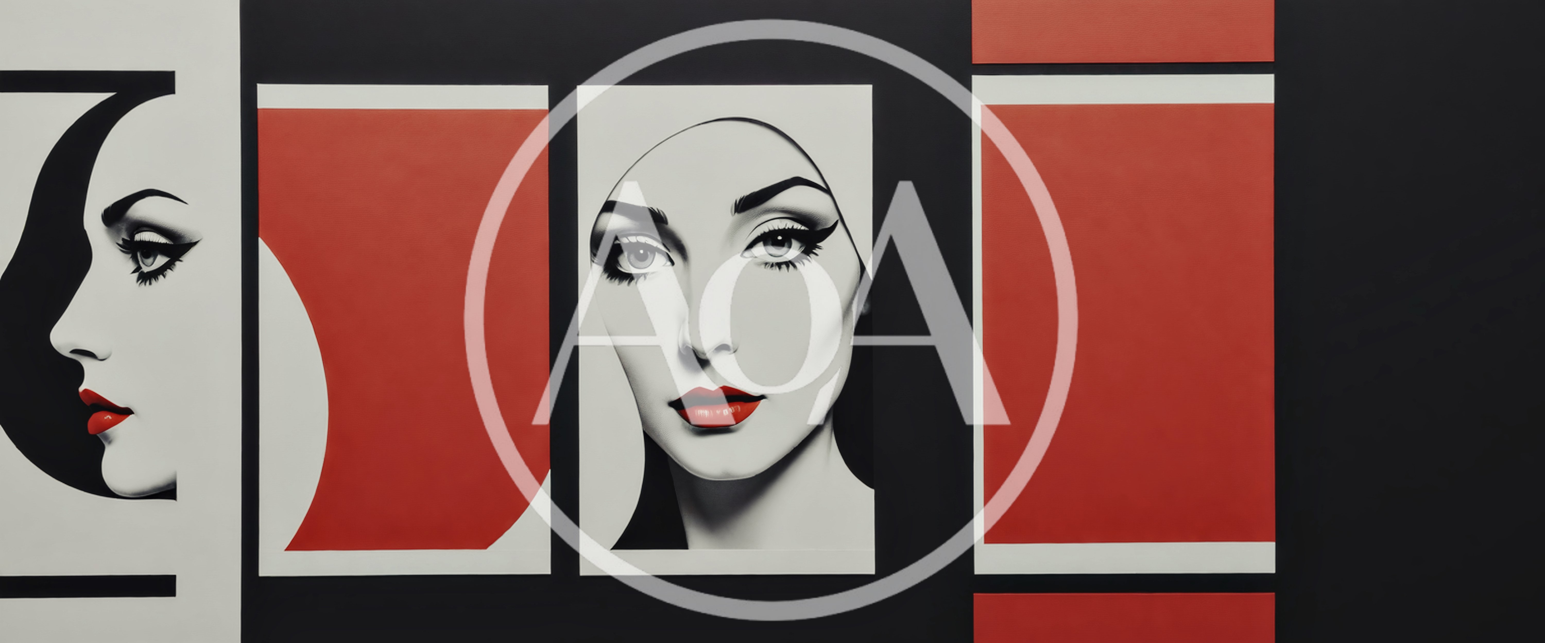 Stylized Graphic Art Featuring Portraits Of A Woman