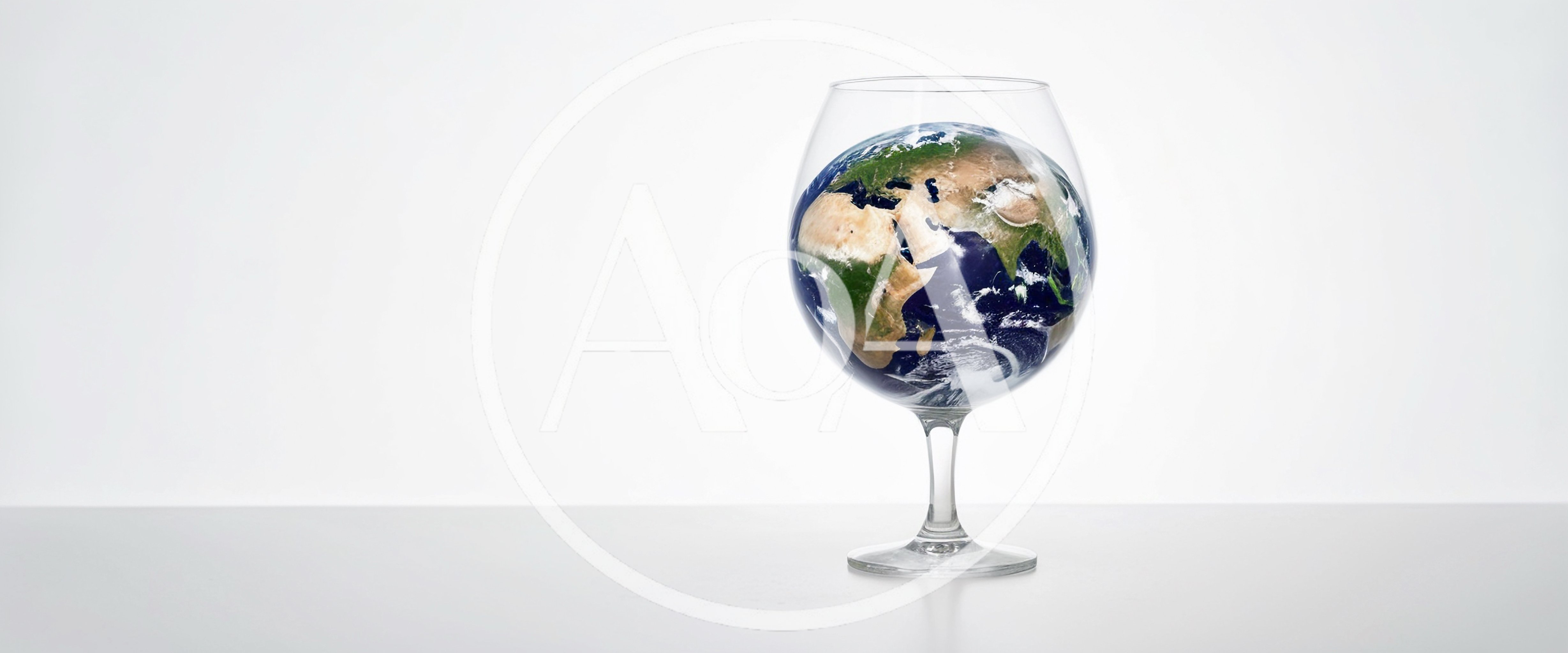 Planet Earth Inside A Clear Glass Goblet