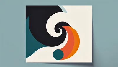 Abstract Geometric Spiral Design With Bold Colors