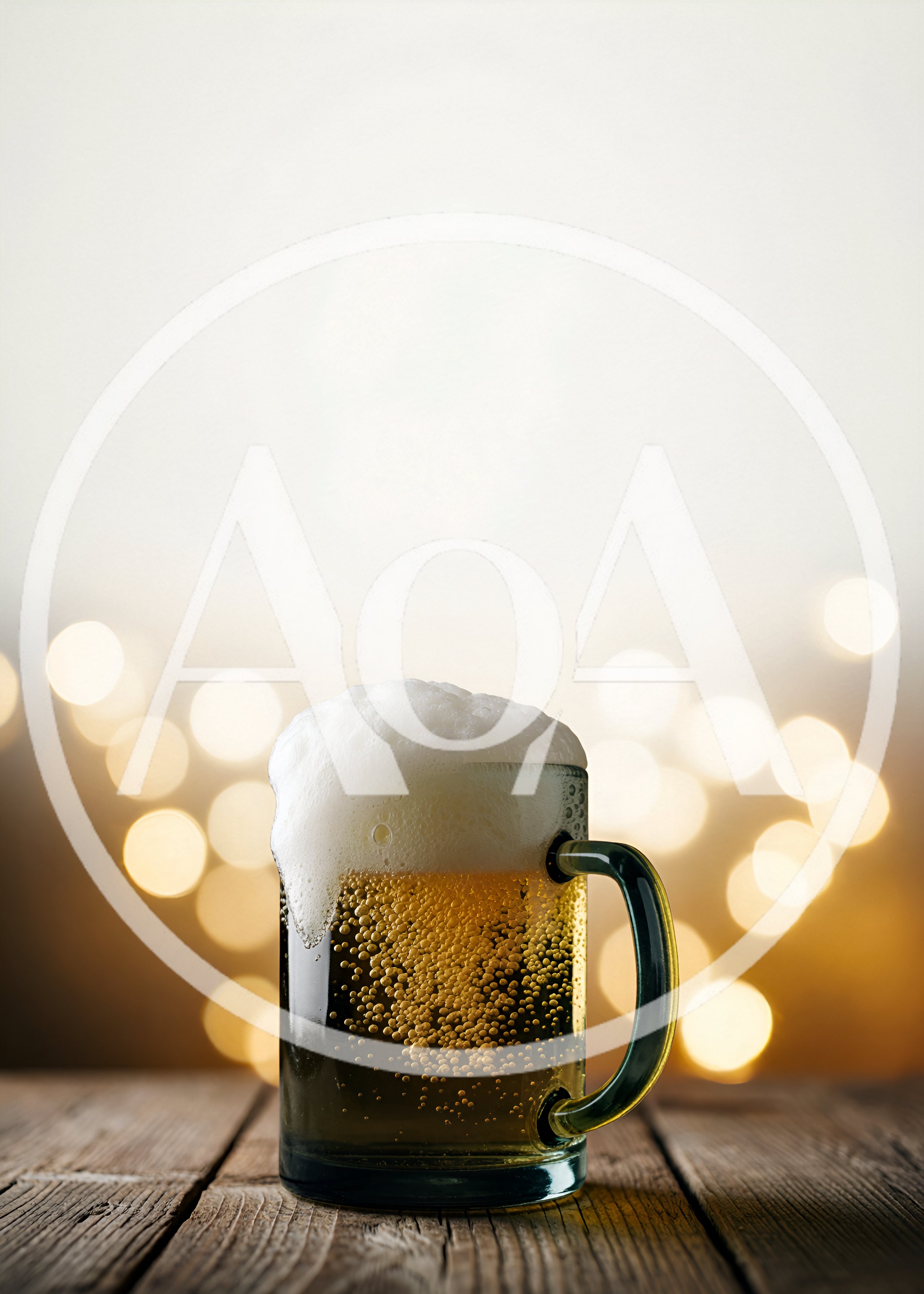 Glass Mug Of Cold Beer With Foam