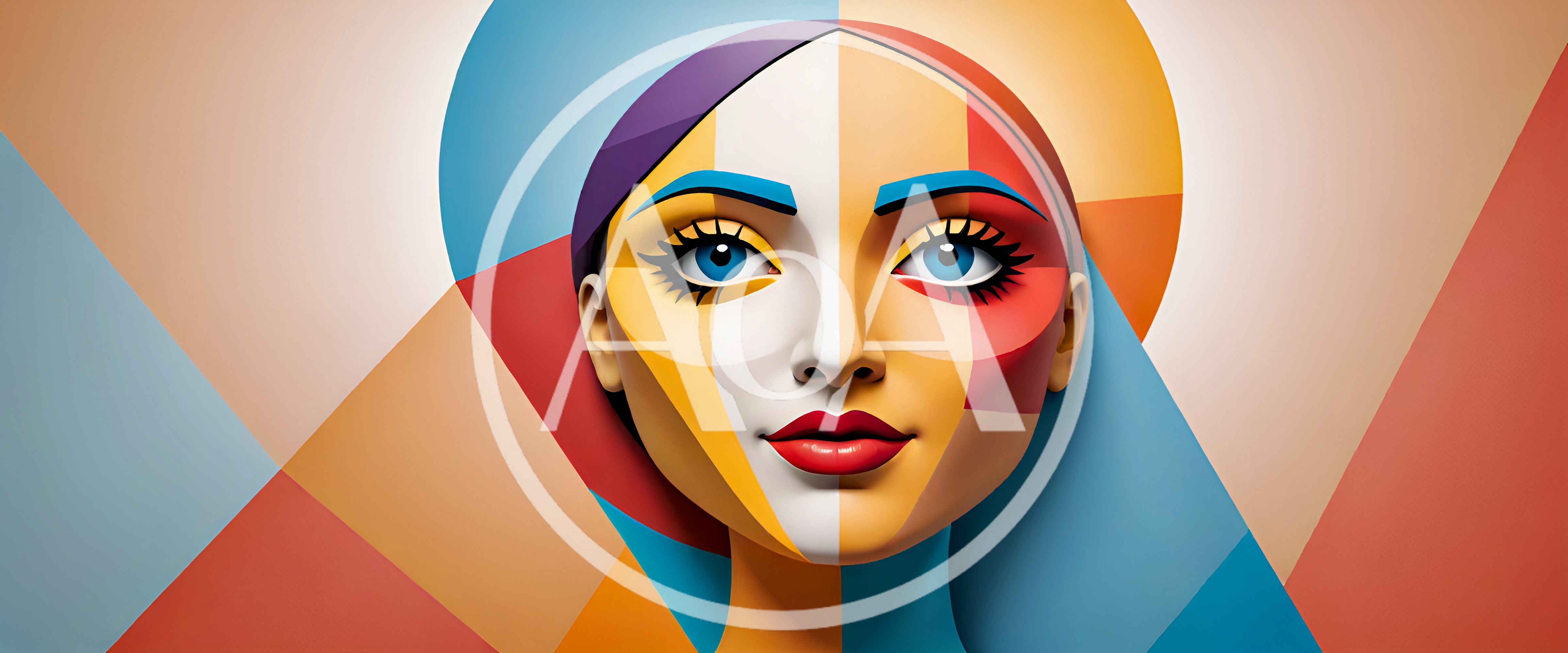 Abstract Geometric Portrait Of A Woman