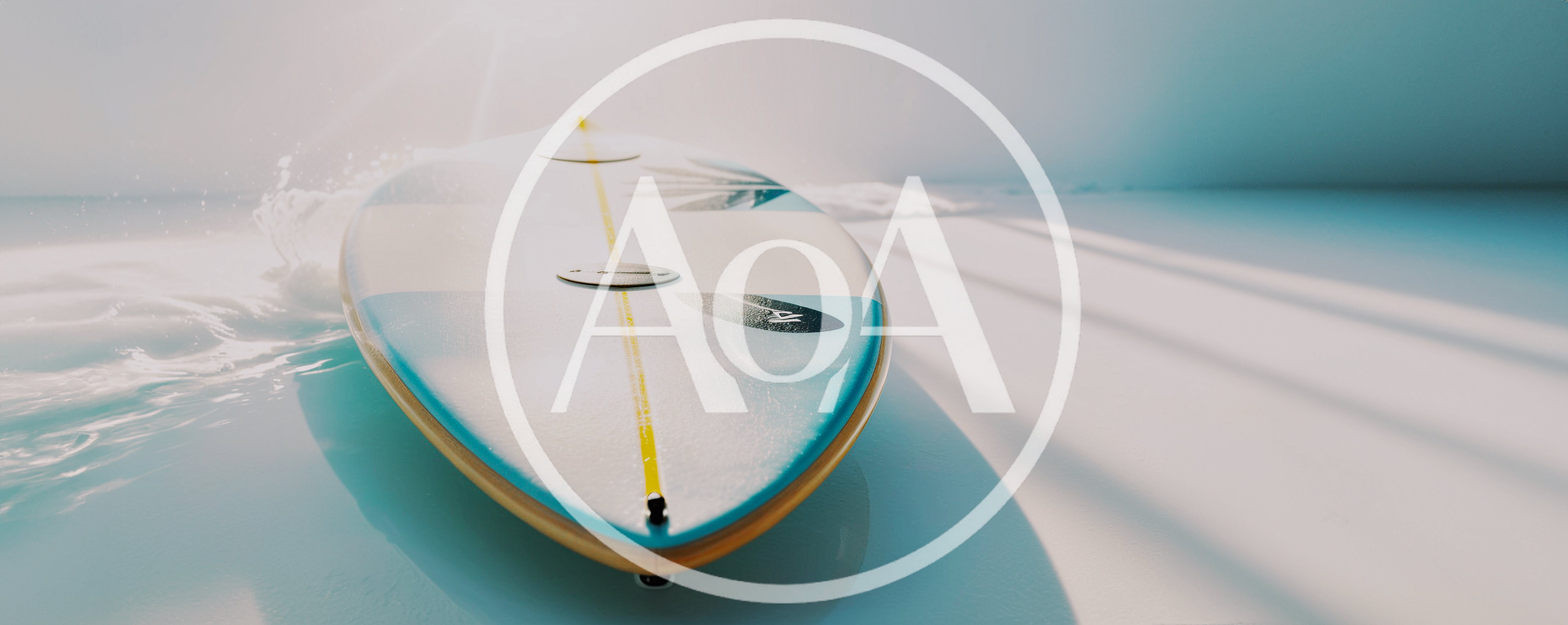 Surfboard Gliding Over Calm Blue Ocean Water
