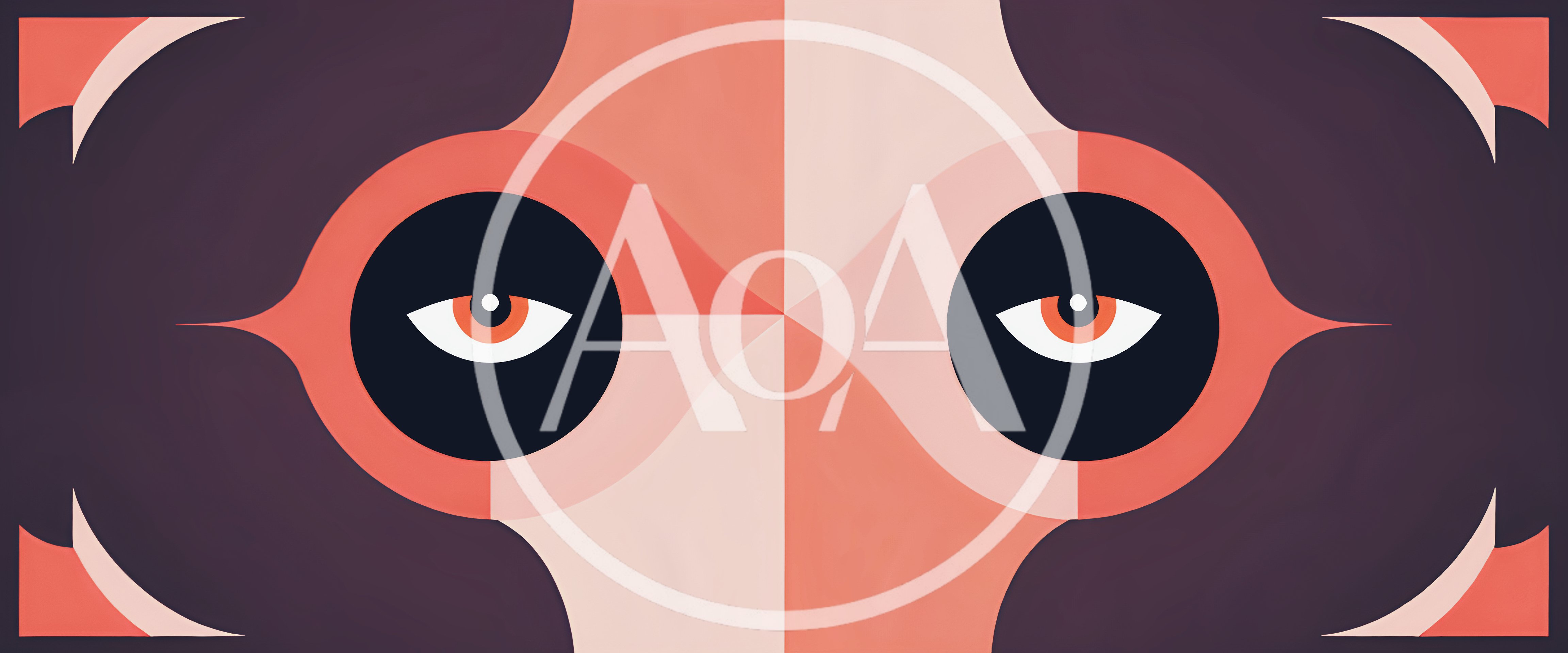 Abstract Geometric Illustration Featuring Stylized Human Eyes