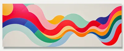 Abstract Colorful Wavy Lines Graphic Background