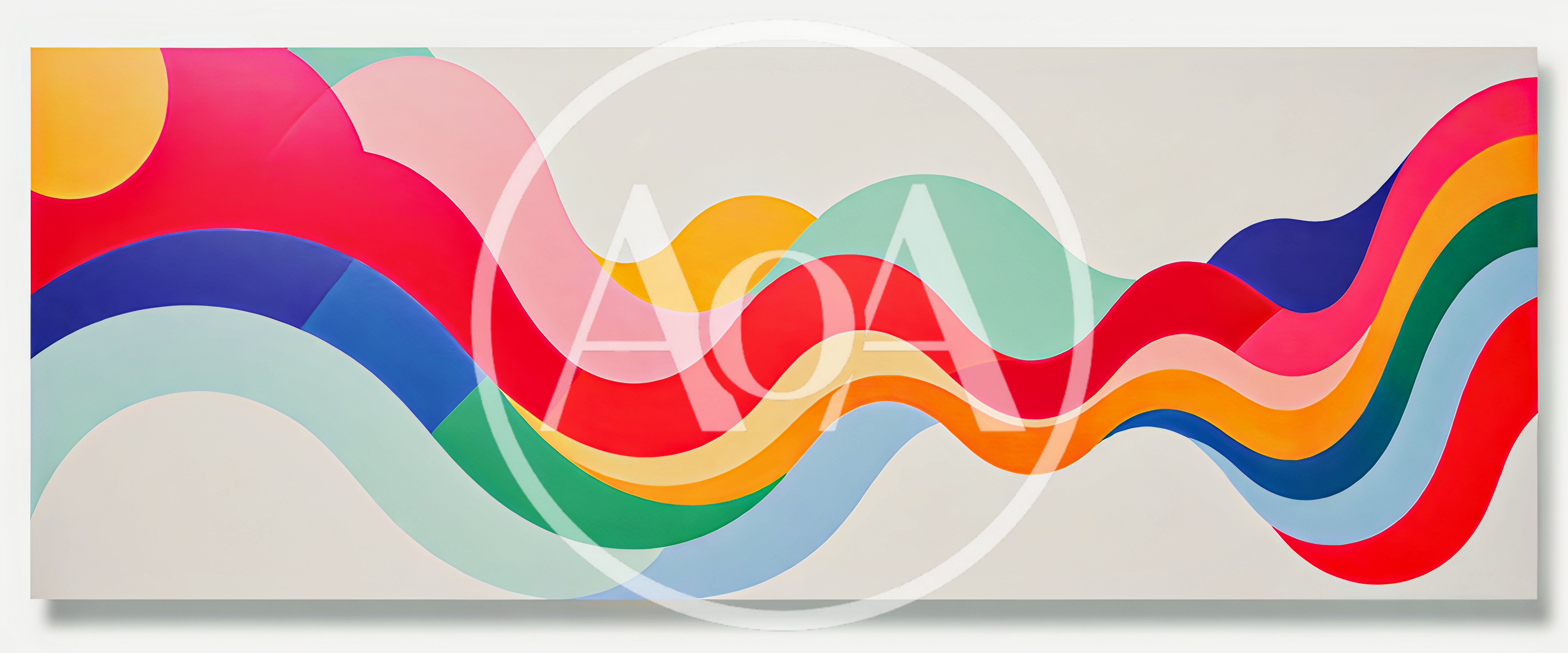 Abstract Colorful Wavy Lines Graphic Background