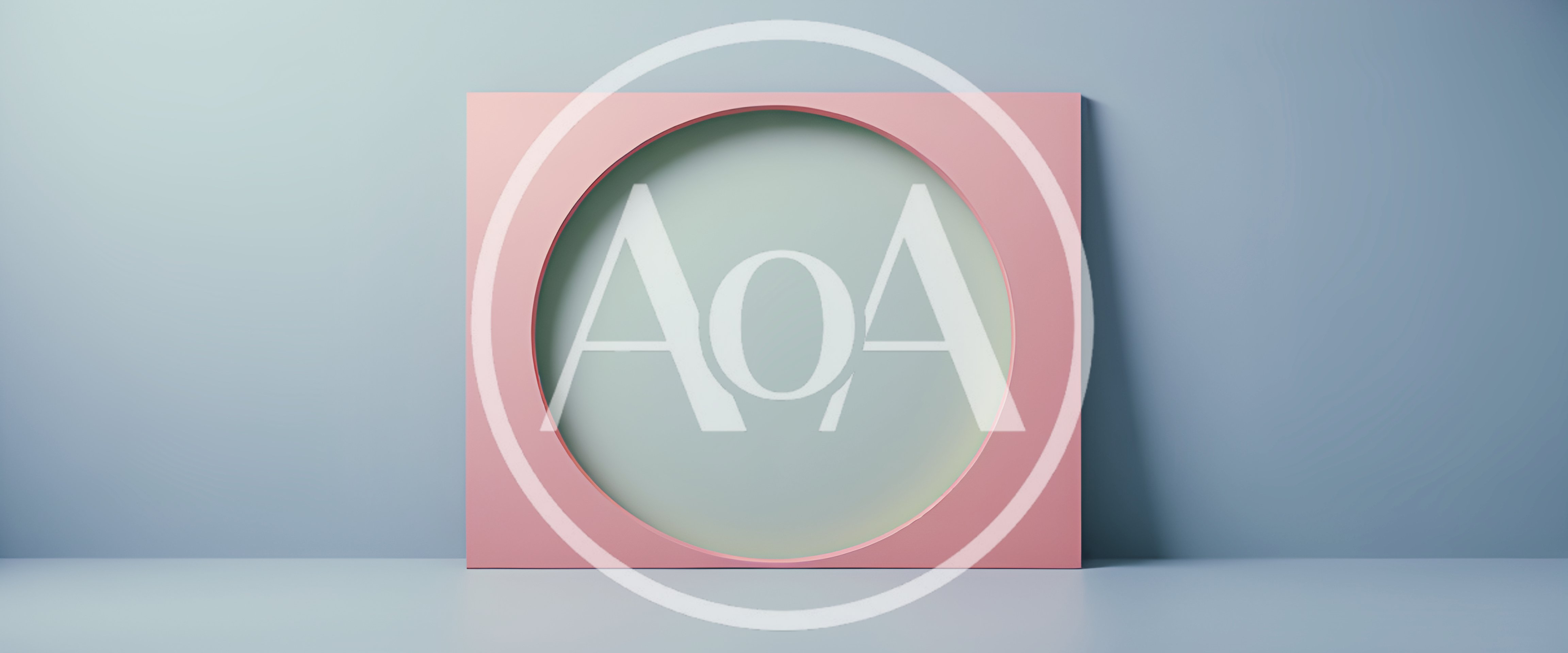 Minimalist Pink Square Frame With Circular Cutout