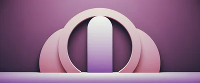 Minimalist 3D Abstract Archway Podium Display