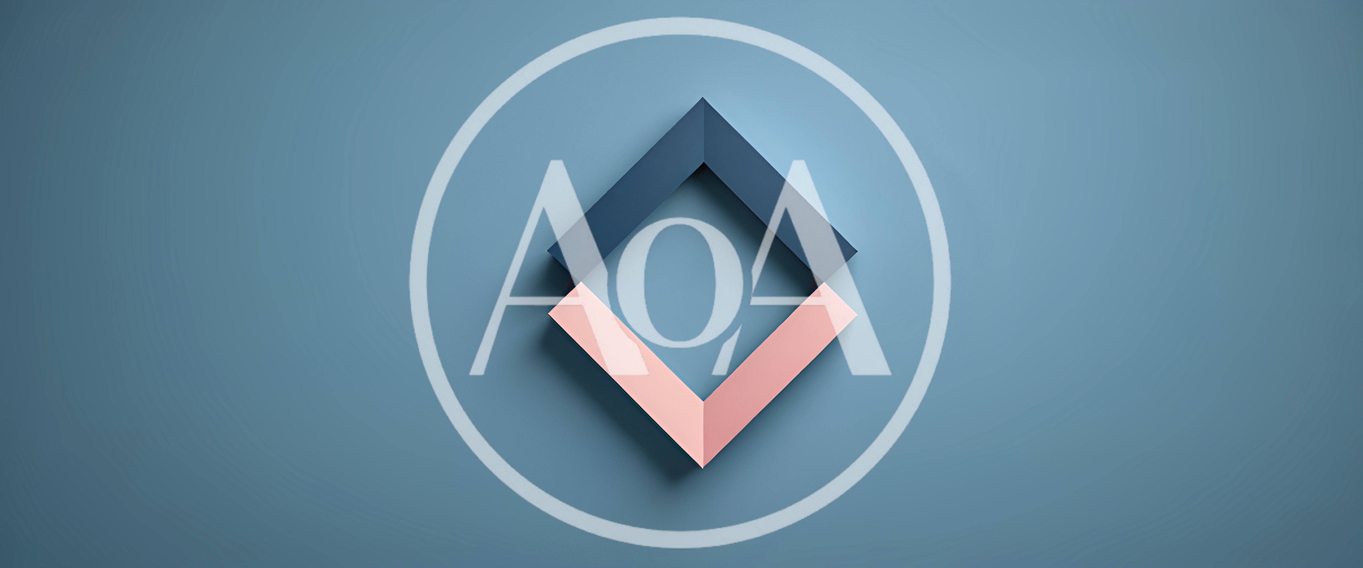 Minimalist 3D Geometric Diamond Shape On Blue Background