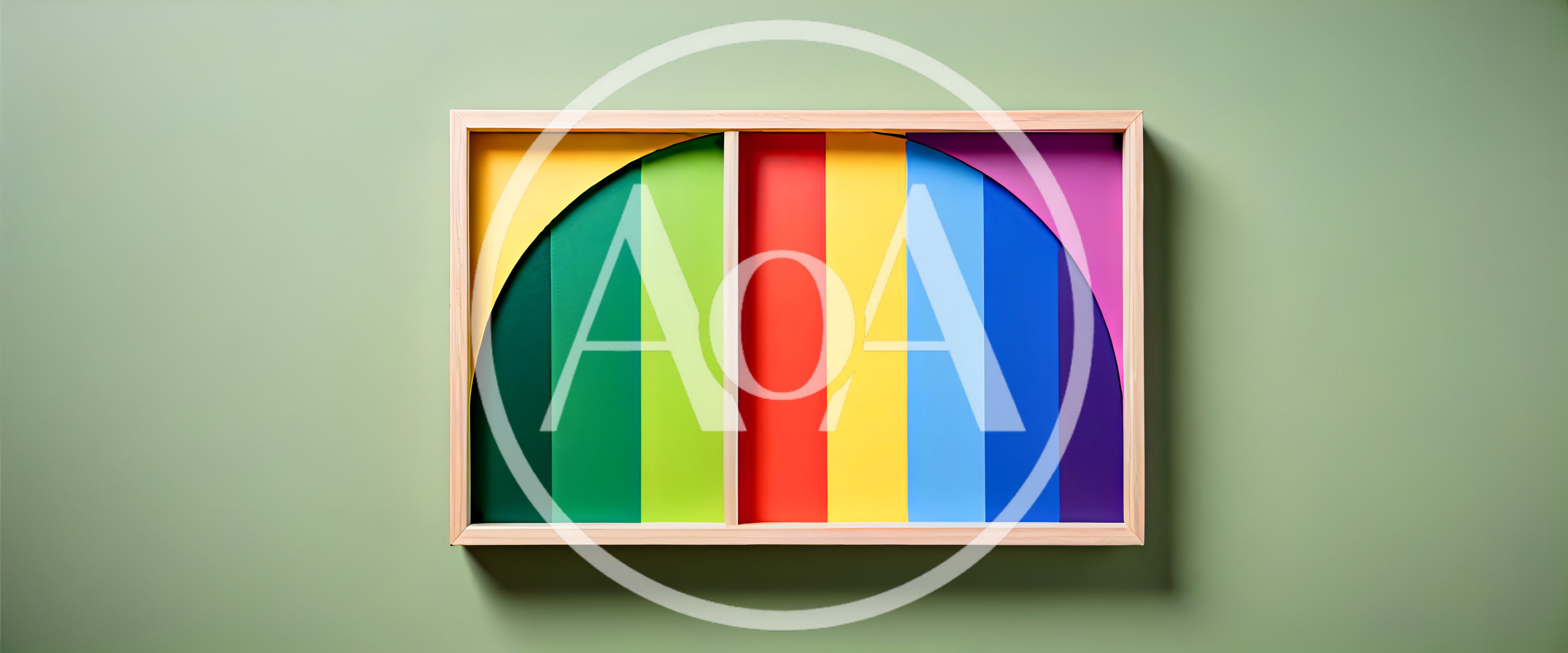 Abstract Geometric Wall Art With Colorful Vertical Stripes