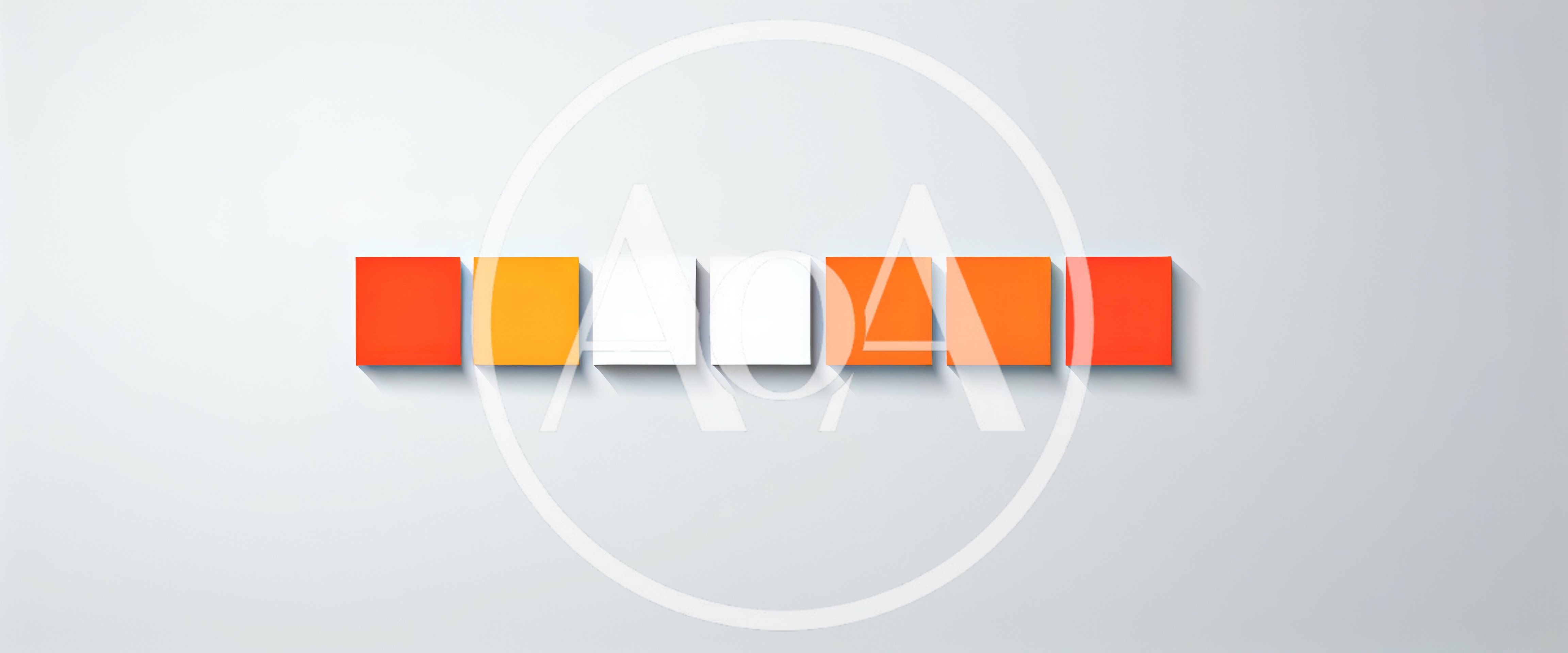 Seven Colorful Square Blocks Arranged In A Horizontal Row