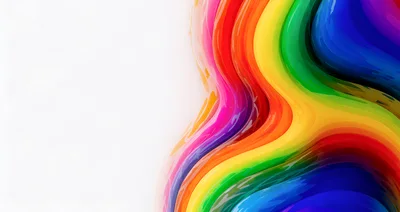 Abstract Liquid Rainbow Waves Background