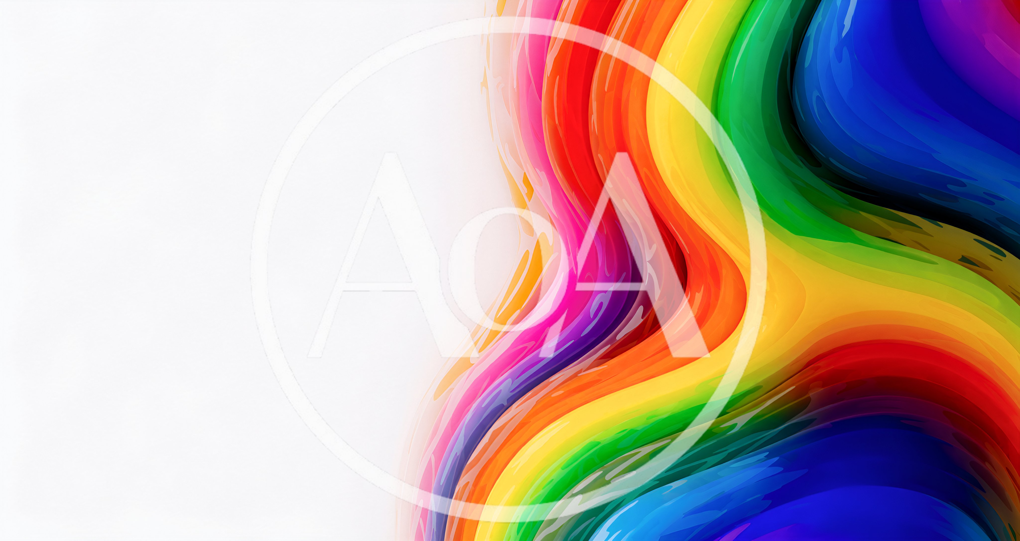 Abstract Liquid Rainbow Waves Background