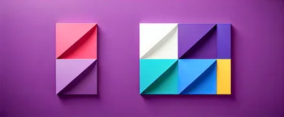 Abstract Geometric Paper Art With Colorful Folded Shapes