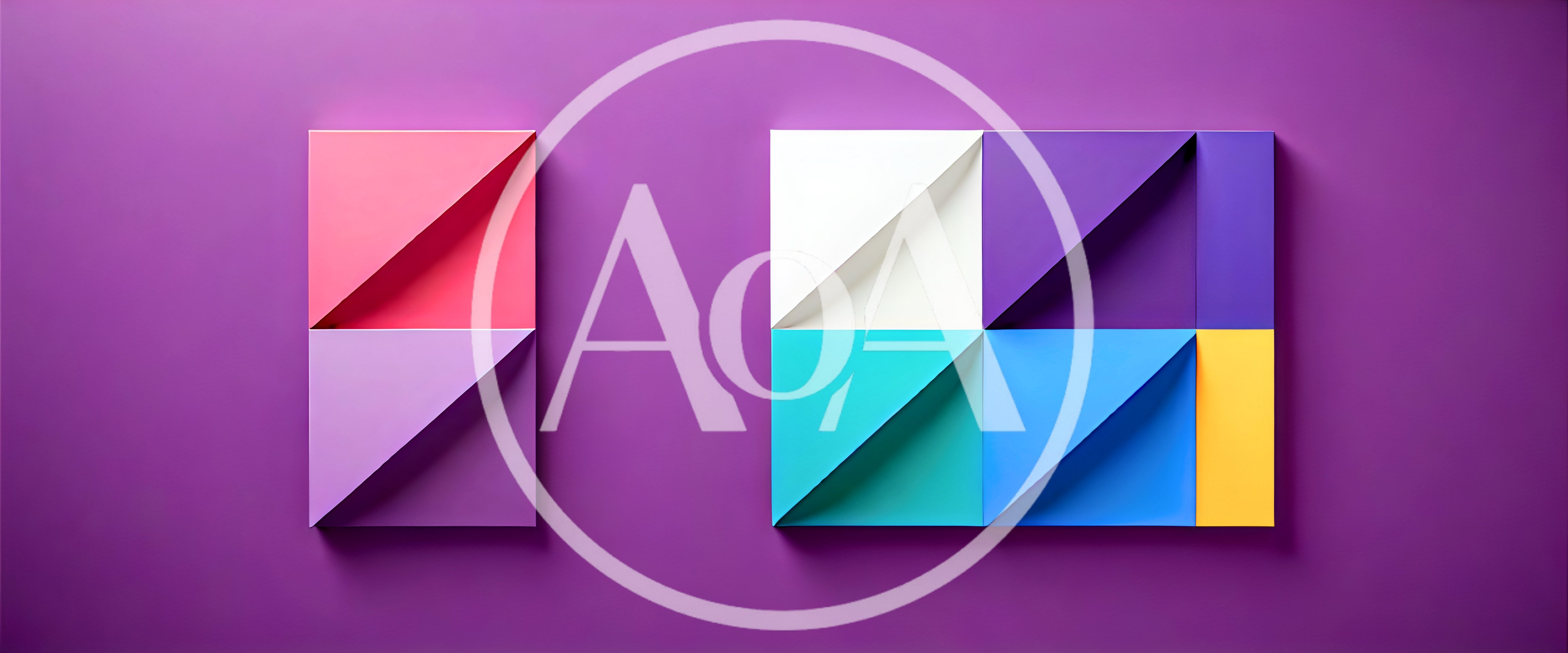 Abstract Geometric Paper Art With Colorful Folded Shapes