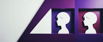 Minimalist Wall Decor With Stylized Female Head Silhouettes