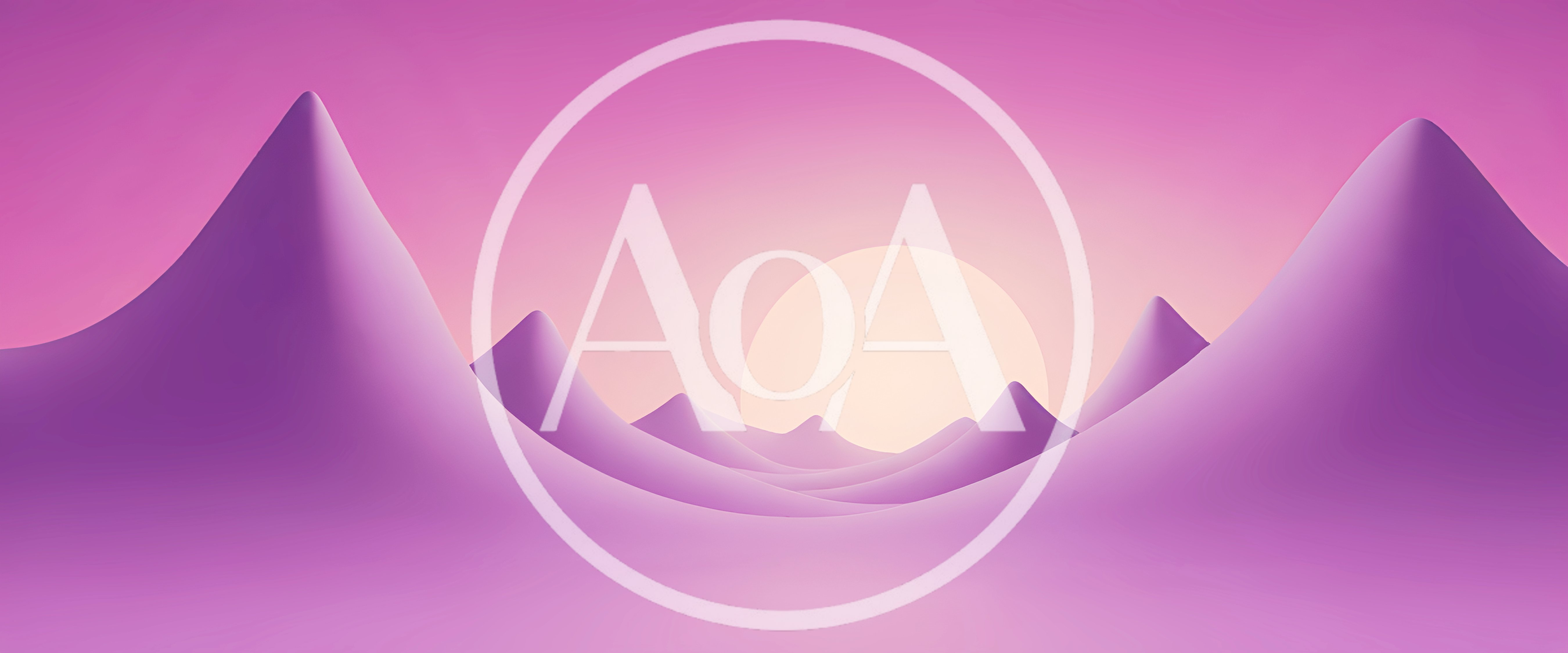 Minimalist 3D Rendered Purple Mountain Landscape