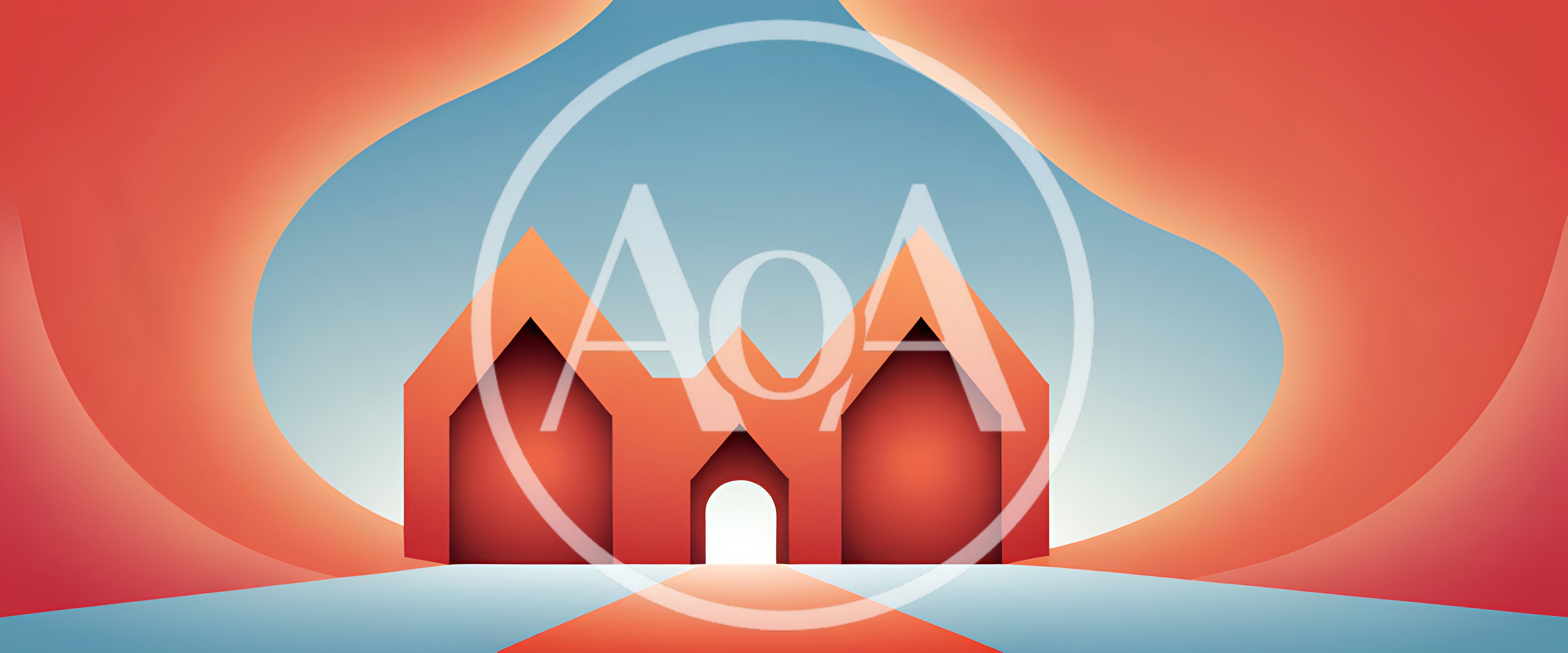 Minimalist Abstract House Illustration With Geometric Shapes