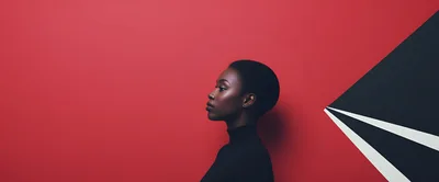 Portrait Of A Young Black Woman In Profile