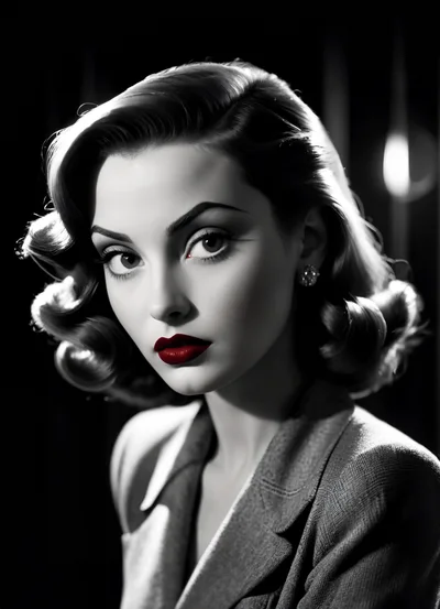 Portrait Of A Glamorous Woman In Vintage Style