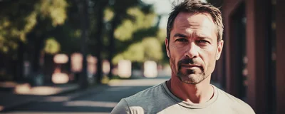Portrait Of A Mature Man In An Urban Setting