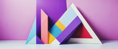 Abstract Geometric Shapes With Vibrant Colors