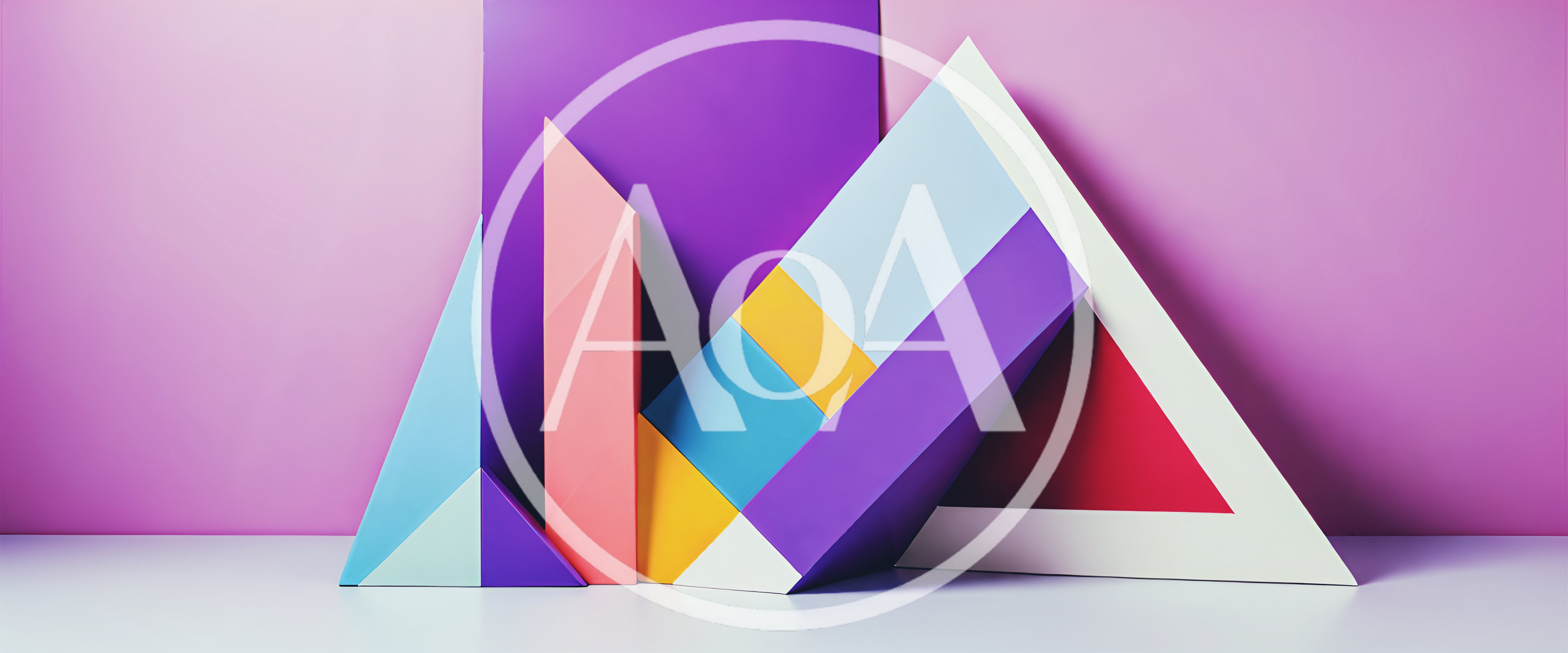 Abstract Geometric Shapes With Vibrant Colors