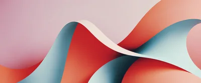 Abstract Wavy Paper Layers In Pastel Tones
