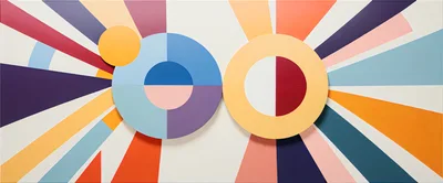 Abstract Geometric Wall Art With Circular Shapes