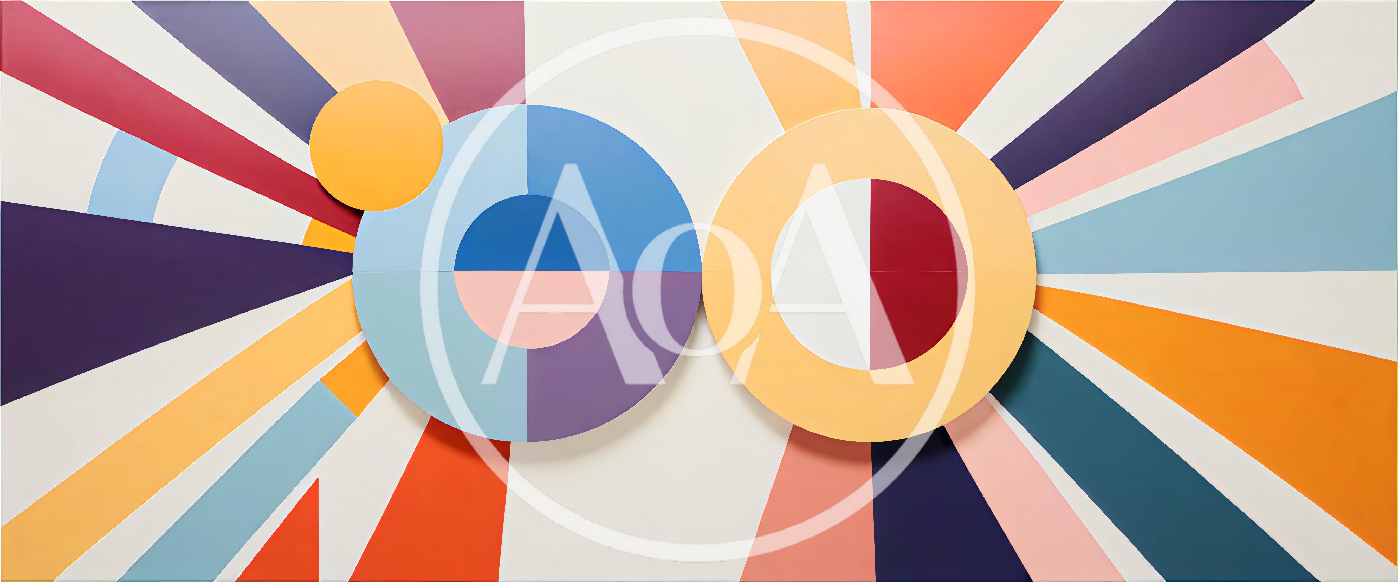 Abstract Geometric Wall Art With Circular Shapes