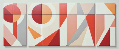 Abstract Geometric Triptych Wall Art Painting