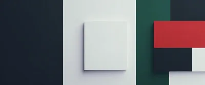 Minimalist Abstract Geometric Composition With Floating Squares