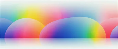 Abstract Colorful Gradient Shapes With Soft Reflections