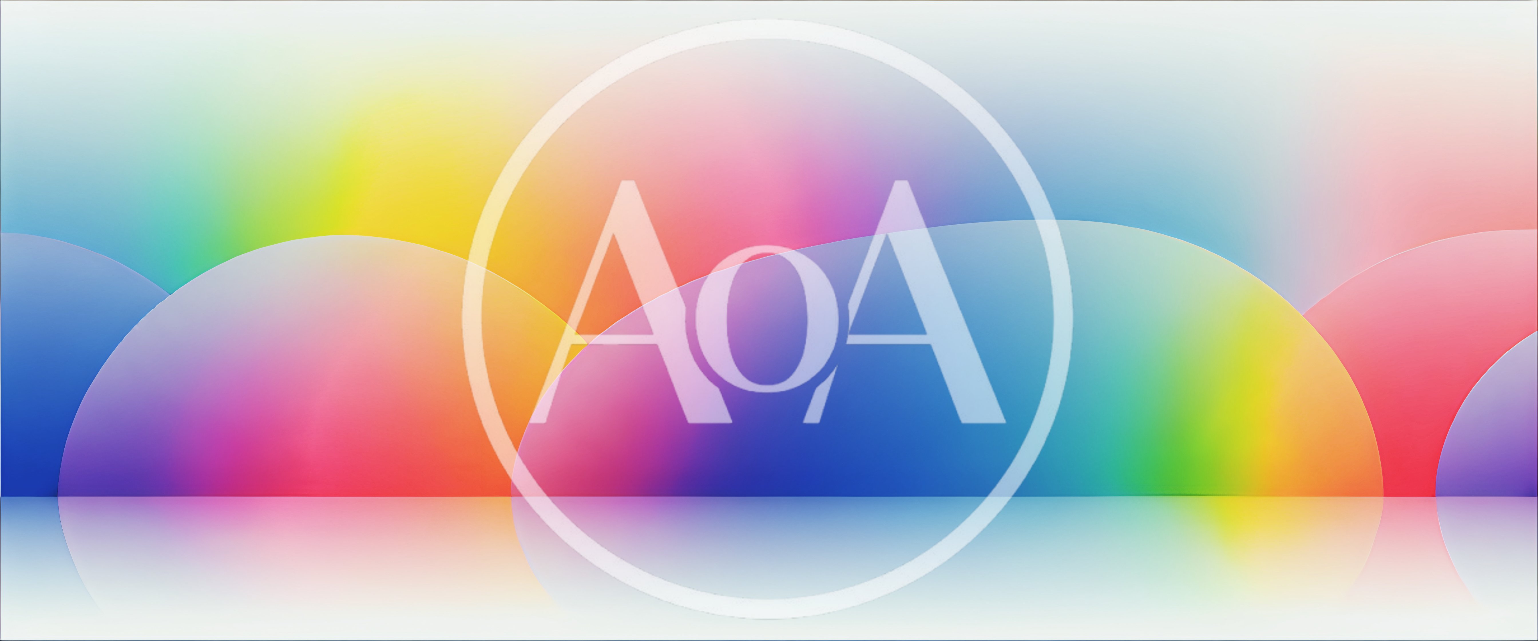 Abstract Colorful Gradient Shapes With Soft Reflections