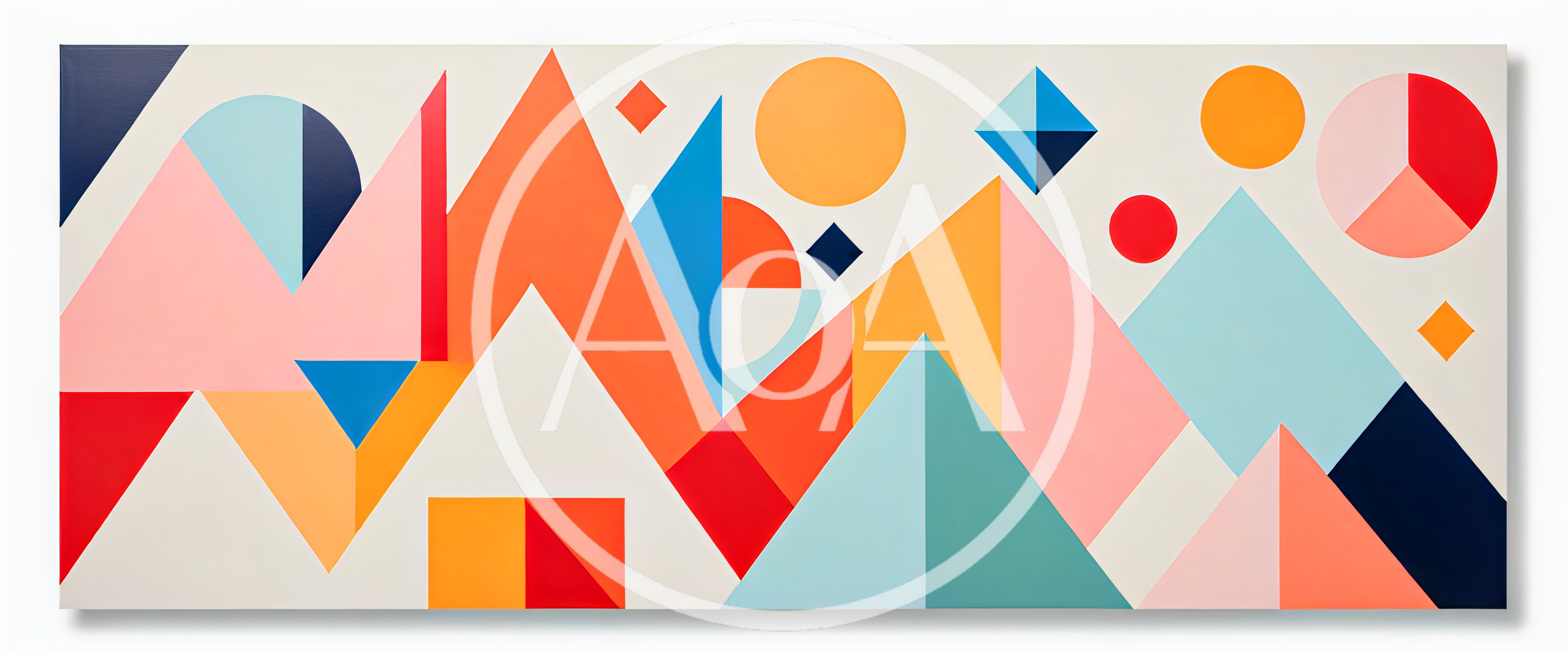 Abstract Geometric Mountain Landscape Art Print