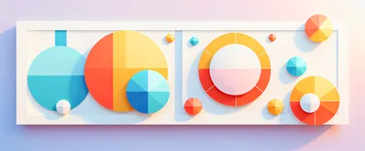 Abstract Geometric Infographic Elements With Colorful Circles