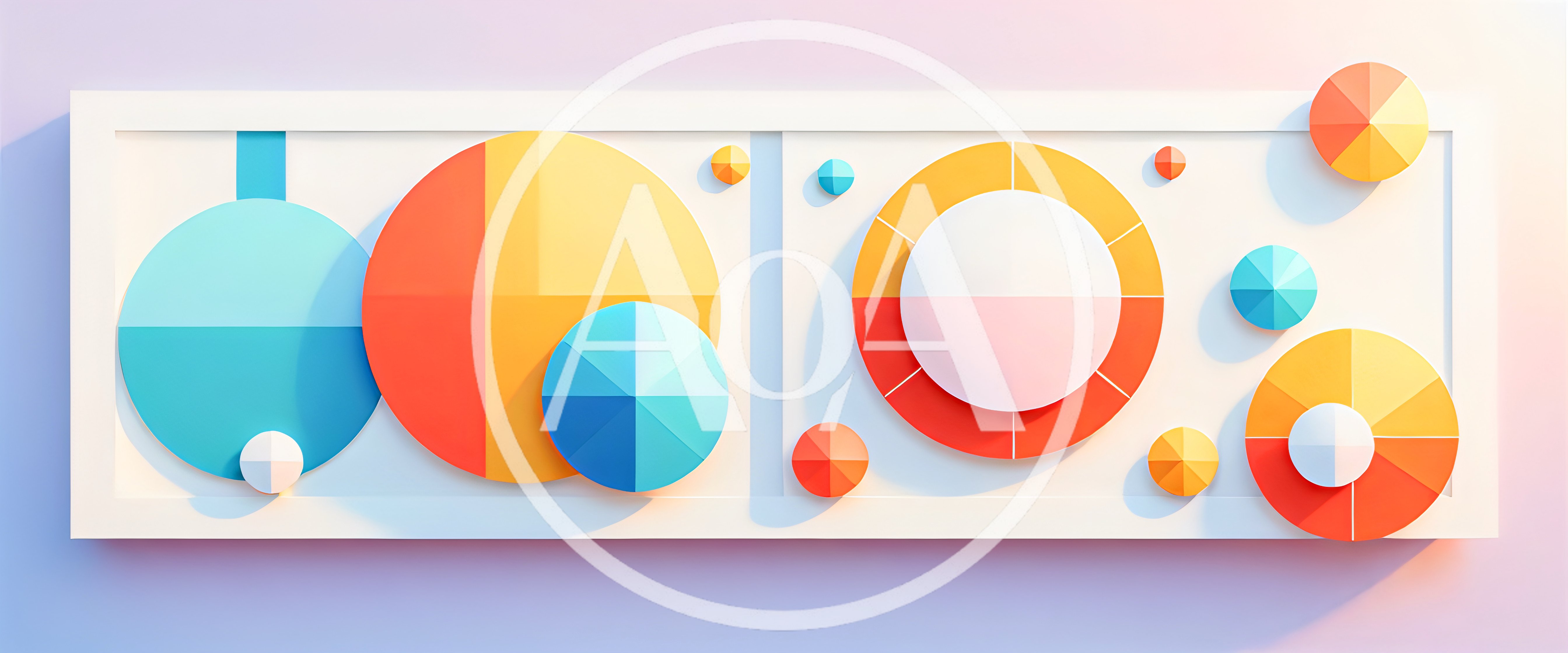 Abstract Geometric Infographic Elements With Colorful Circles