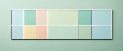 Modern Abstract Wall Art With Pastel Colored Panels