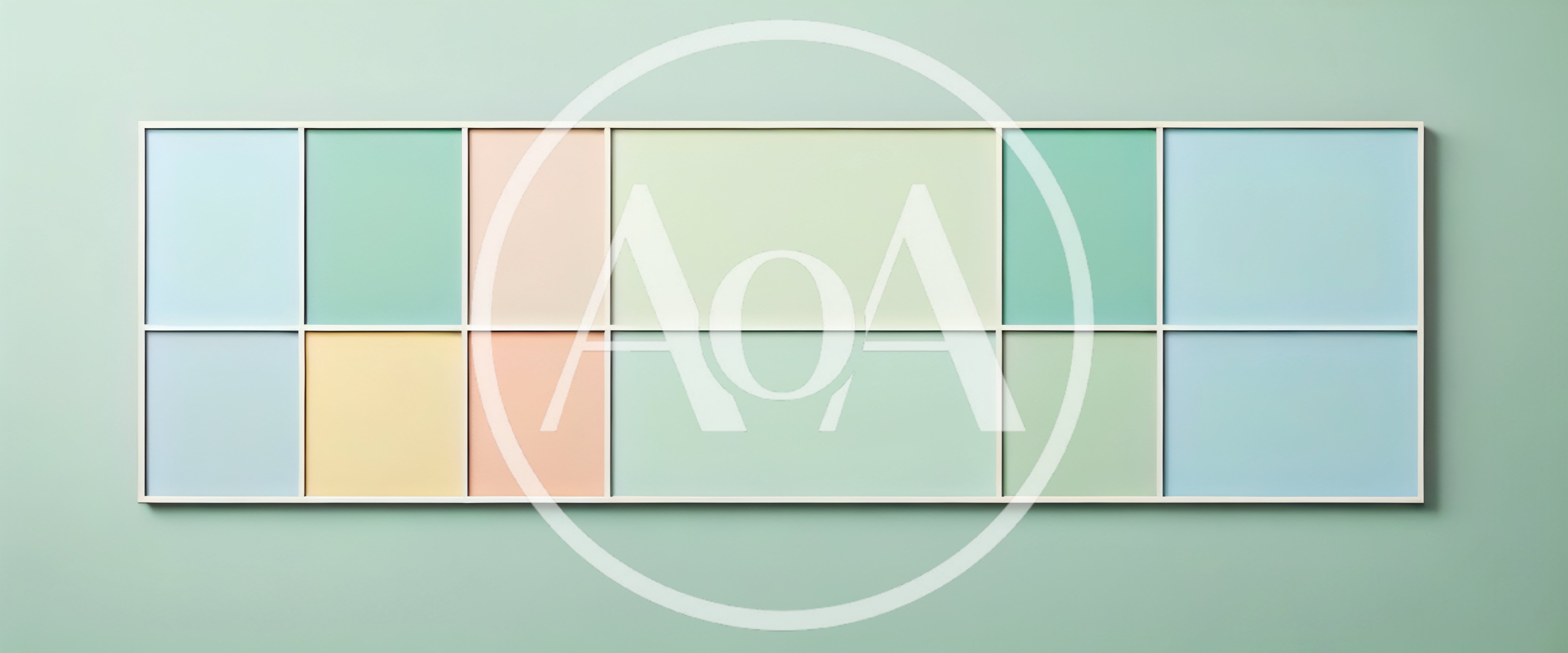 Modern Abstract Wall Art With Pastel Colored Panels