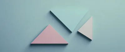 Abstract Geometric Triangles On A Soft Blue Background