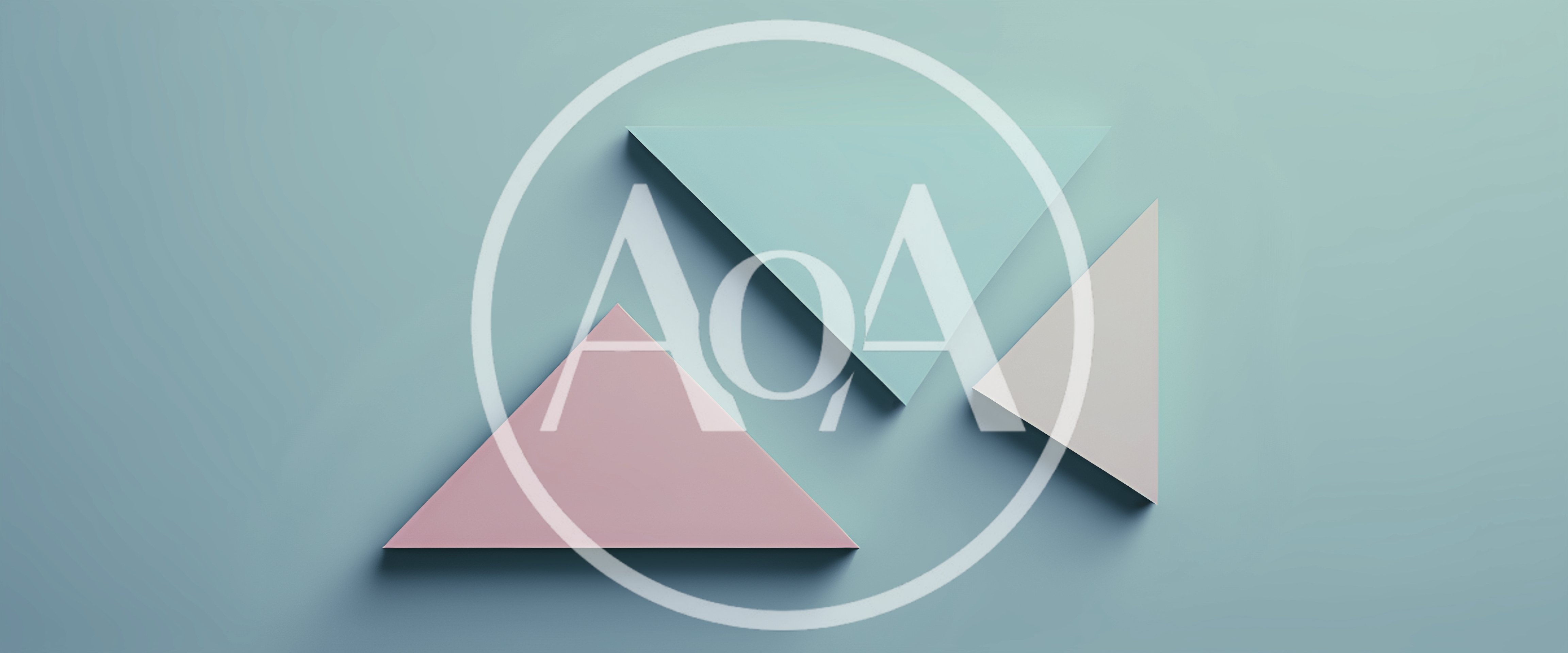 Abstract Geometric Triangles On A Soft Blue Background