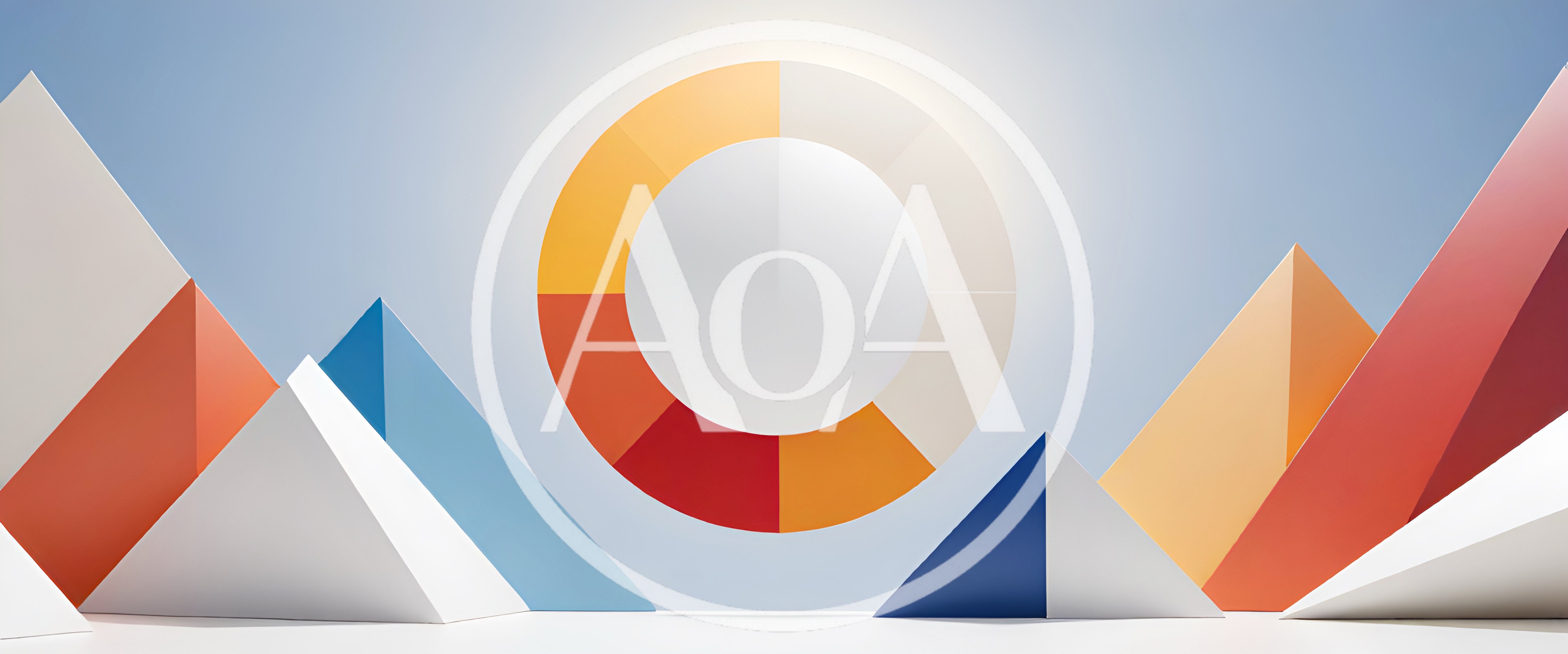 Abstract Geometric Shapes With A Circular Color Wheel
