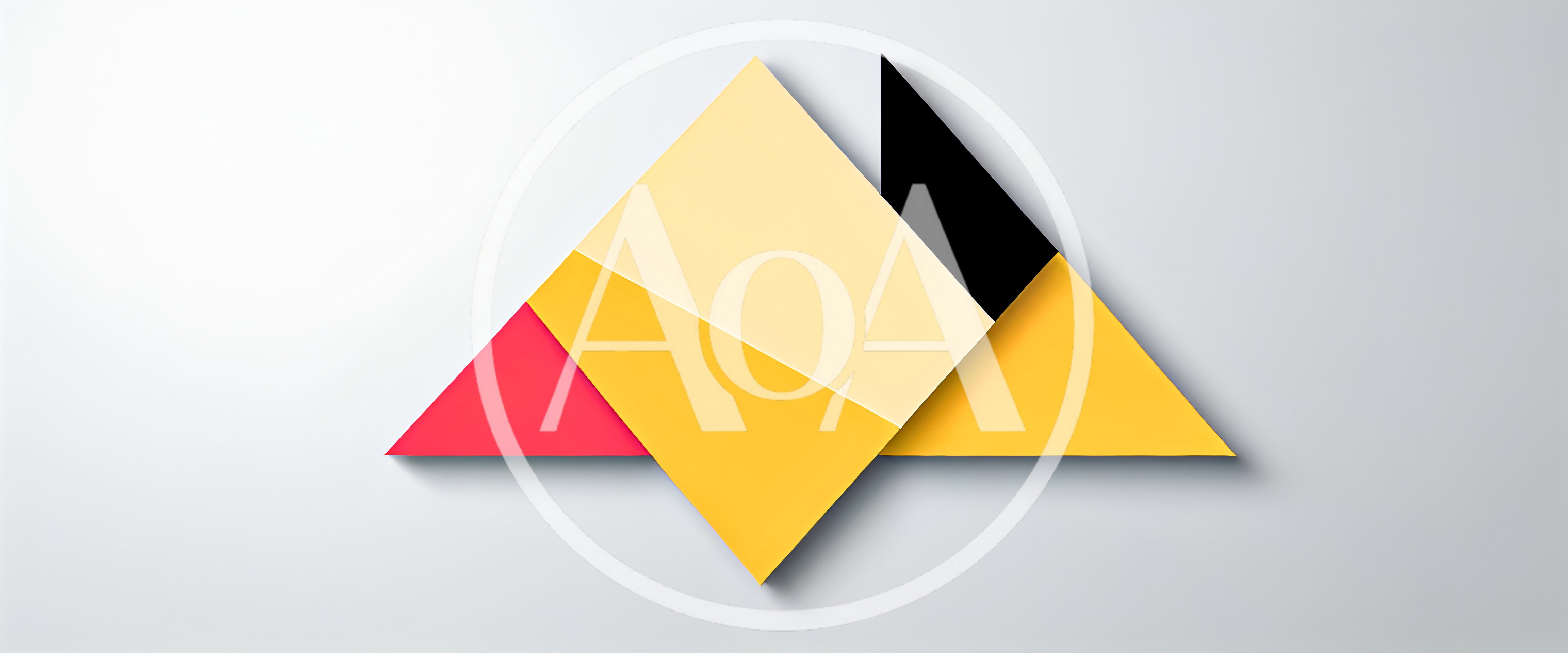 Abstract Geometric Composition With Overlapping Colorful Triangles